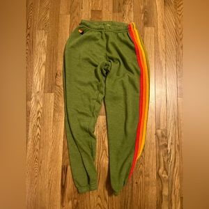 aviator green sweatpants